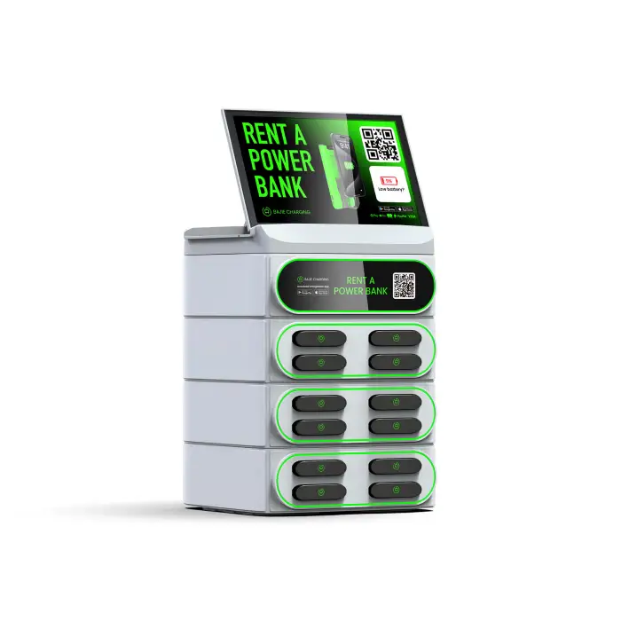 12-Slot Stackable Power Bank Rental Station