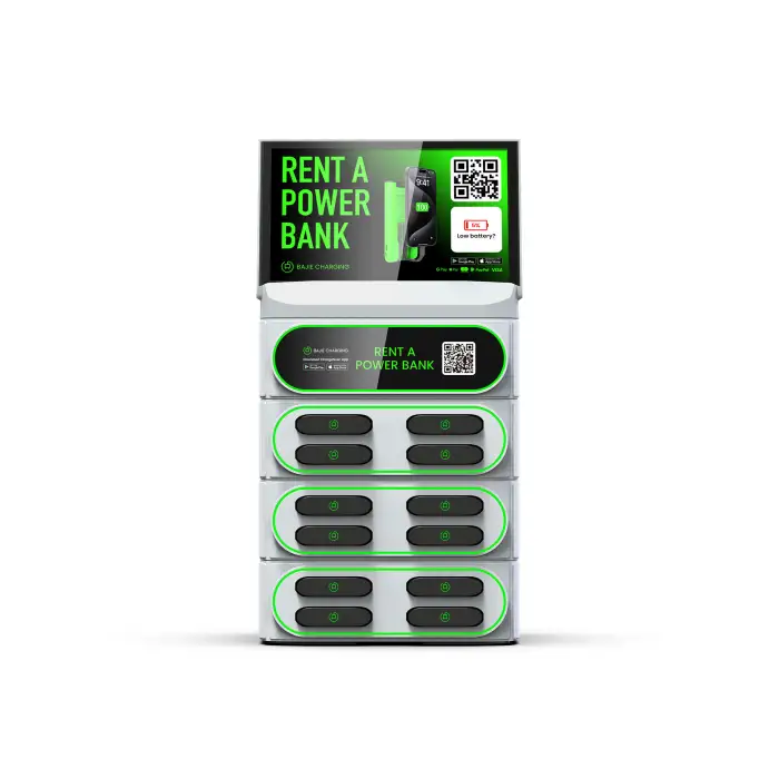 12-Slot Stackable Power Bank Rental Station