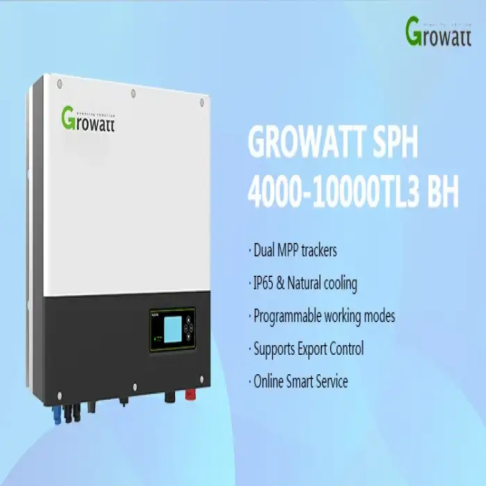 Growatt Hybrid Inverter 5kw 10 KW Solar Power System Connect Generator and Wind Turbine On Pitched Roof