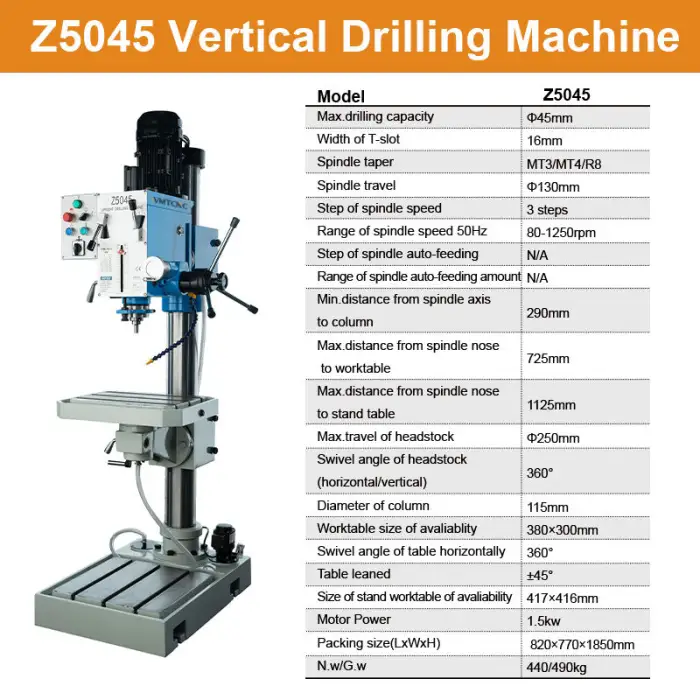 WMTCNC Vertical Drilling Z5045