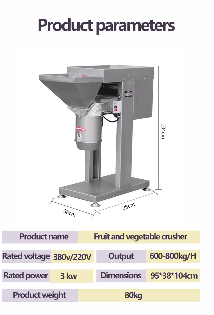 Fruit And Vegetable Puree Machine/Fruit And Vegetable Crusher/Efficient And Easy To Clean Fruit And Vegetable Chopper