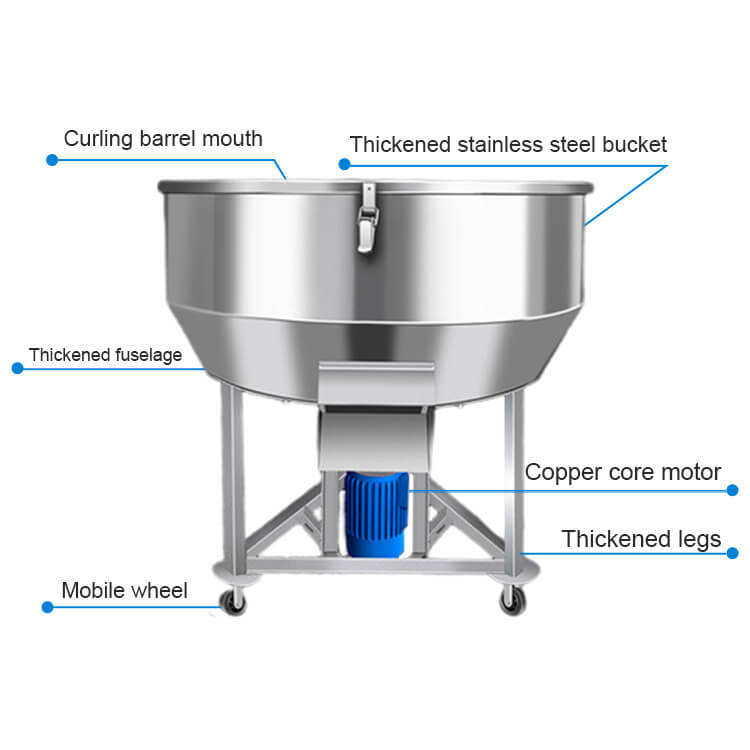 Chicken Feed Mixer Machine Fish Feed Mixer Machine Seed Dressing Machine Food Powder Granule Mixer