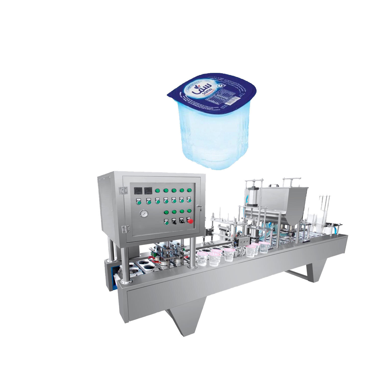 J&amp;Ben automatic 2 line communion cup and ice cream filling and sealing machine