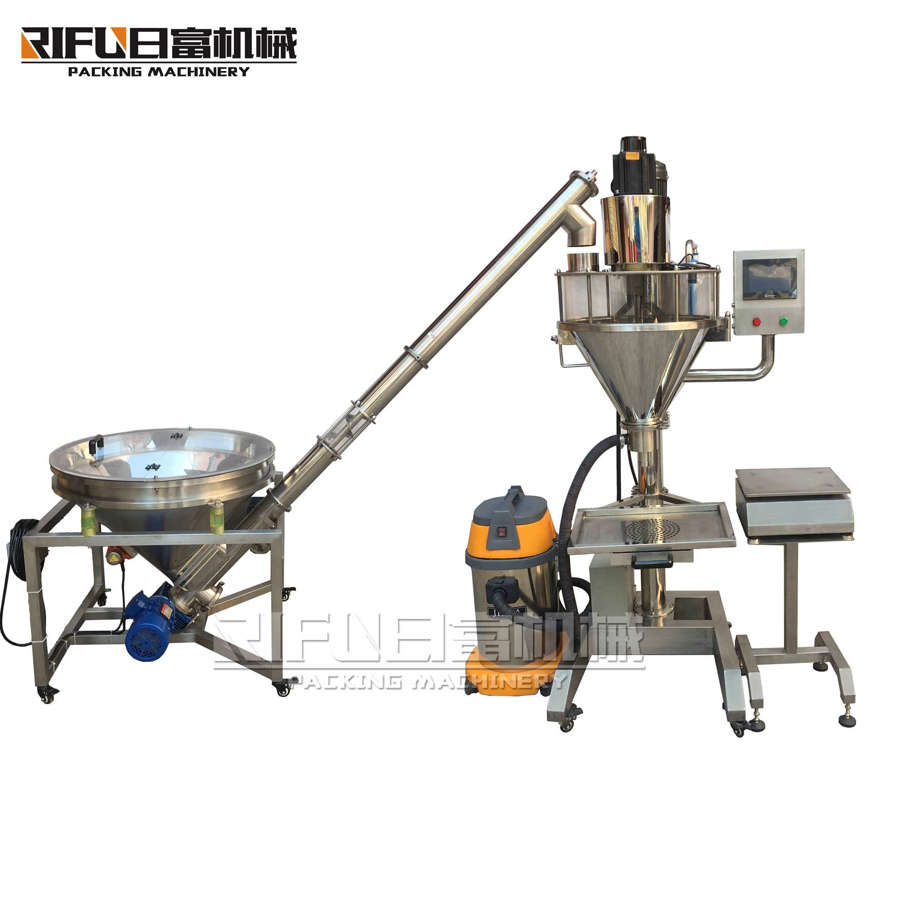 Semi-automatic powder filling machine seasoning powder powder quantitative weighing and filling machine packaging machinery