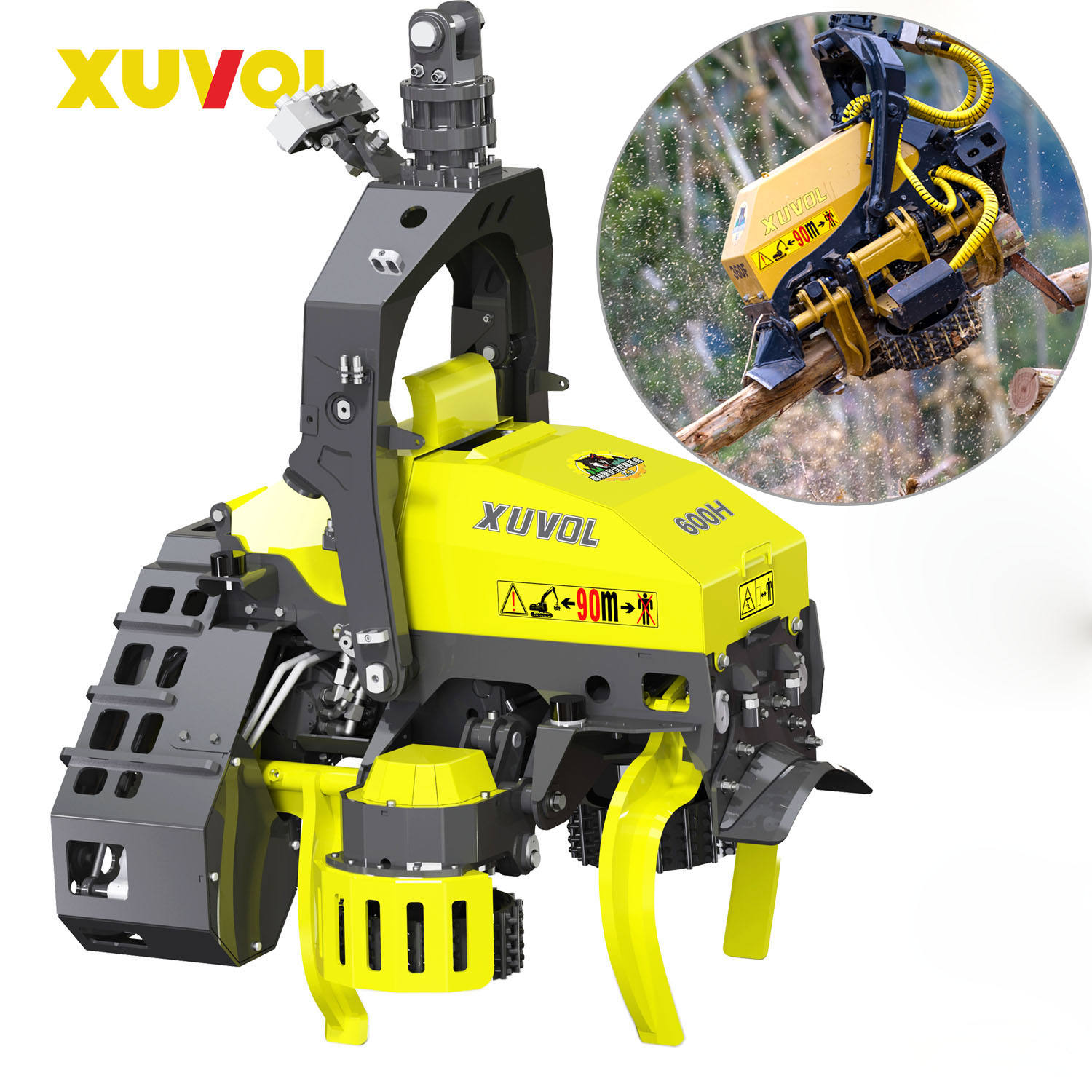 XUVOL Gasoline-Powered Wood Chipper – Powerful and Efficient Timber Processing