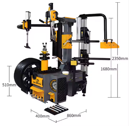 Fully Automatic Non-Touch Workshop Truck Tire Mount Machine CE Certified Car Tyre Changer with Pry Bar Disc Swing Arm