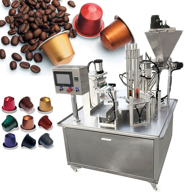 Automatic Nespresso Coffee Cupsule Cups K Cup Coffee Powder Filling And Sealing Machine