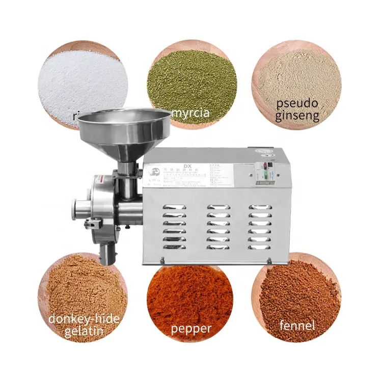 DX-55 Automatic SUS304 3KW Corn Soya Grain Grinder Crushing Machine