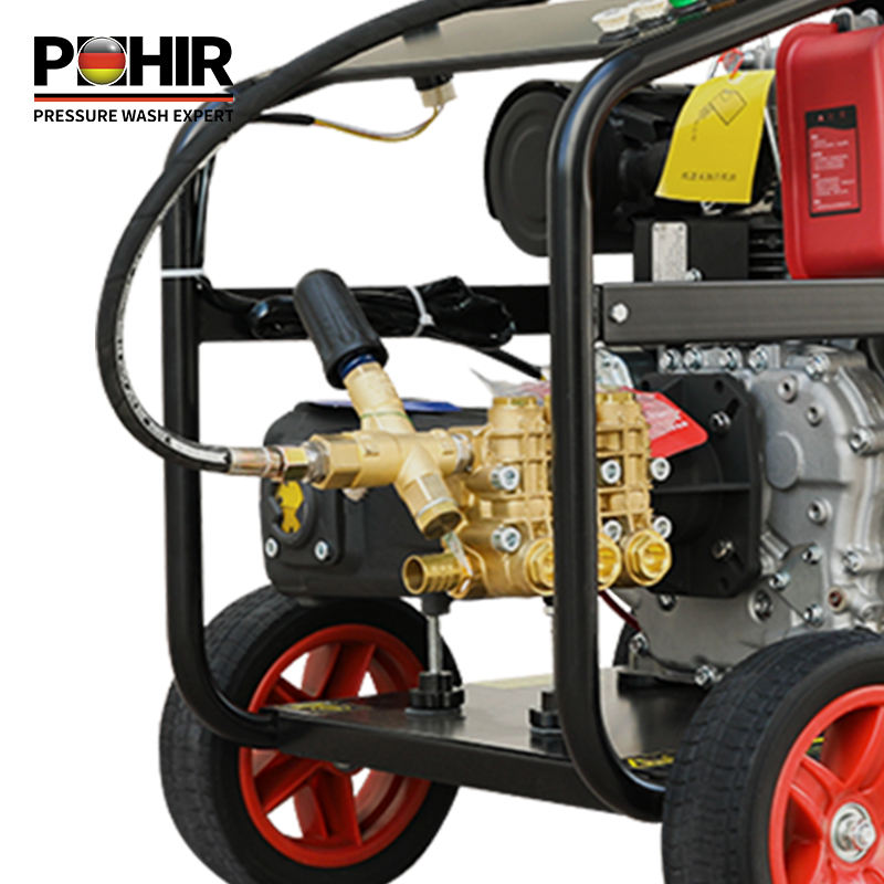 POHIR-TC2240 15hp Gasoline High Pressure Sewer Cleaning Machine 220bar Drain Cleaner Sewer Jetter Machines