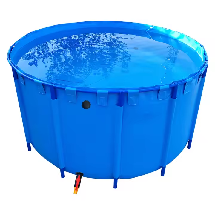 Plastic Round Tank with Filter Box, Air Blower & Automatic Fish Feeder