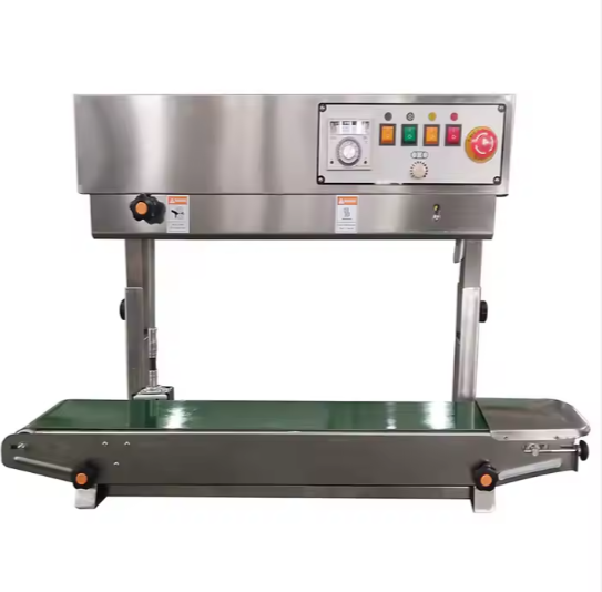 Automatic Nitrogen Gas Flushing Horizontal Continuous Plastic Bag band sealer machine