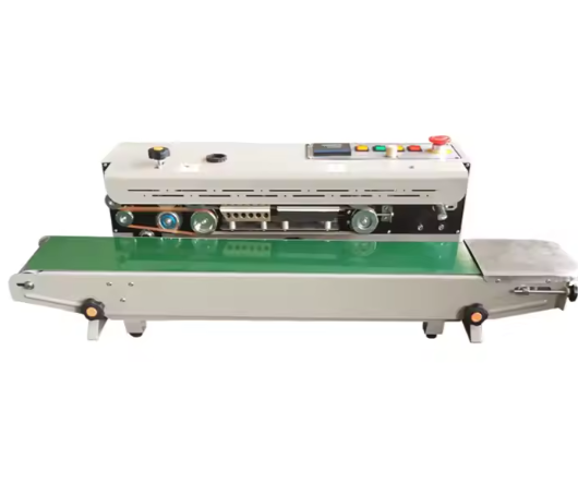 Automatic Nitrogen Gas Flushing Horizontal Continuous Plastic Bag band sealer machine