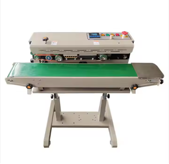 Automatic Nitrogen Gas Flushing Horizontal Continuous Plastic Bag band sealer machine