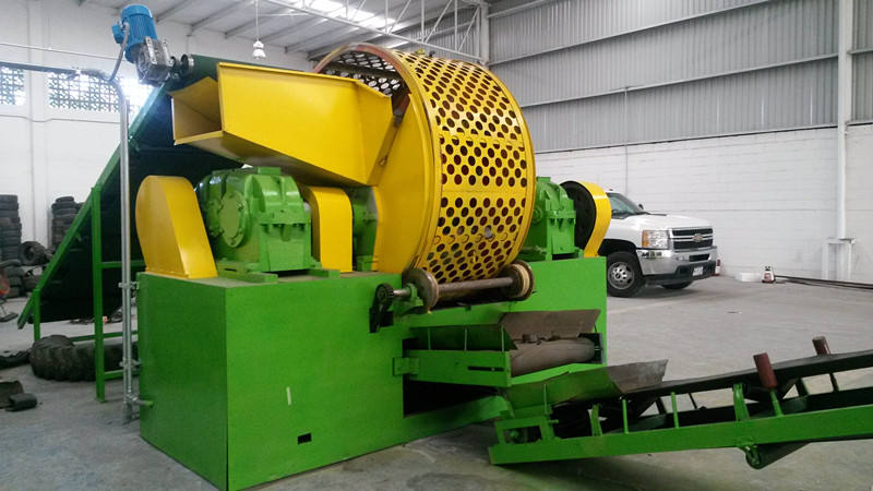 Rubber Powder Making Plant Tire Cutting Recycling Machine.