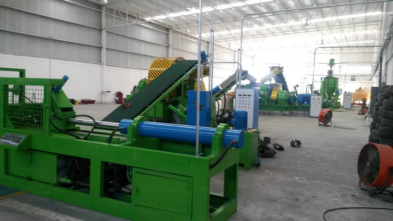 Rubber Powder Making Plant Tire Cutting Recycling Machine.