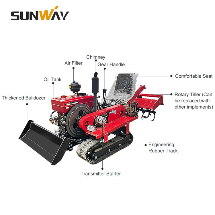 25HP Rubber Track Mini Crawler Tractor (Model: SWCT-25 Series)