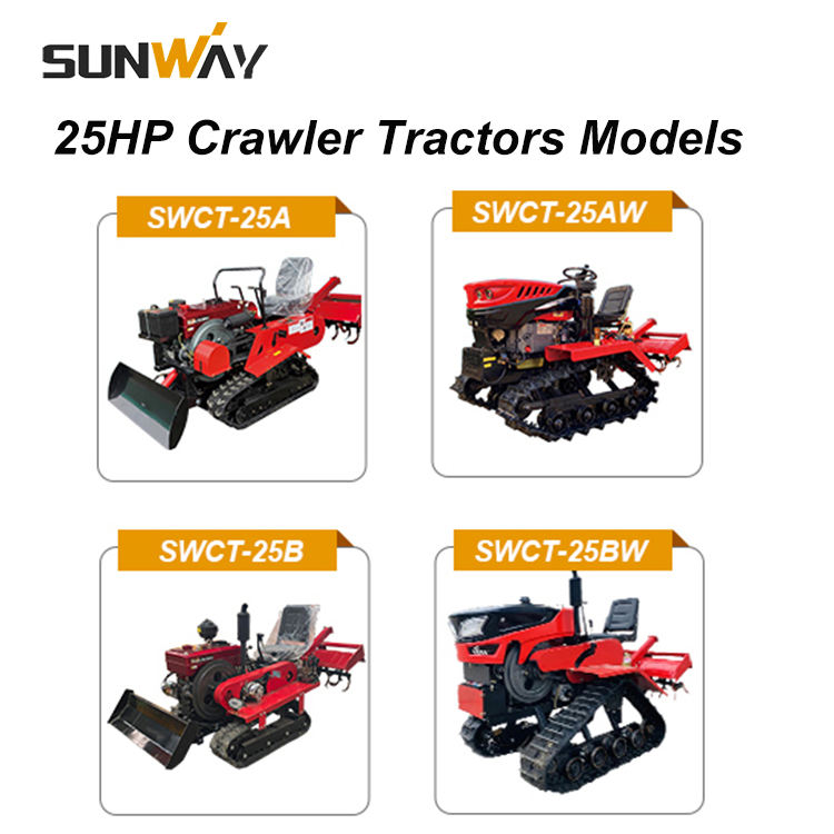 25HP Rubber Track Mini Crawler Tractor (Model: SWCT-25 Series)