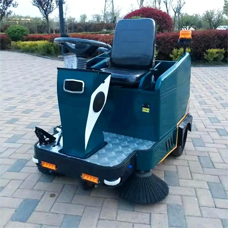 Industrial Electric Floor Cleaning Machine 4 Wheels Road Sweeper