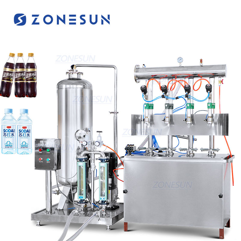 ZONESUN ZS-CF4 Semi-automatic 4 Heads Isobar Filling Machine: