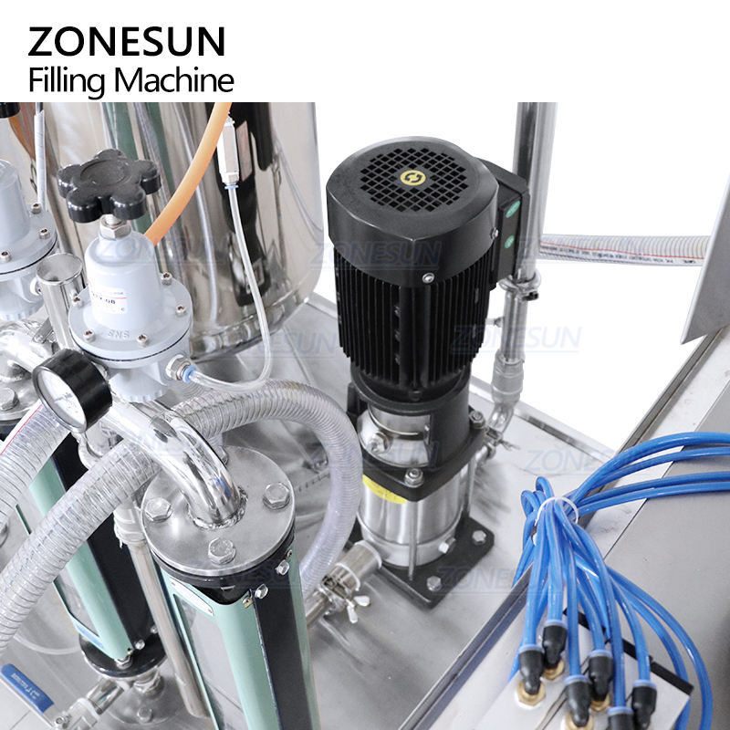 ZONESUN ZS-CF4 Semi-automatic 4 Heads Isobar Filling Machine: