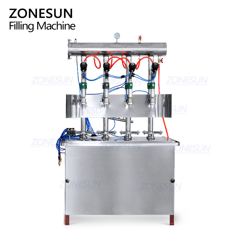 ZONESUN ZS-CF4 Semi-automatic 4 Heads Isobar Filling Machine: