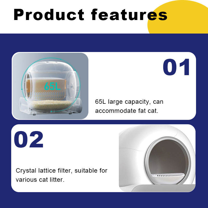 Large Capacity Automatic Self Cleaning Litter Box