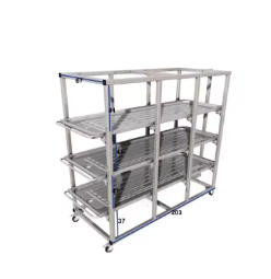 Mortuary Tray Storage Rack Medical Equipment 3 Shelves Corpse Storage Rack