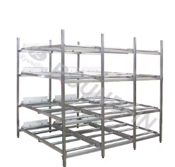 Stainless Steel 304 Mortuary Equipment 12 Corpse Storage Rack