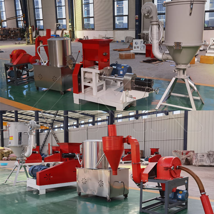 LIMA Pet Shrimp Animal Feed Pellet Production Line 55Kw 2 Tons Per Hour Floating Fish Feed Extruder Machine