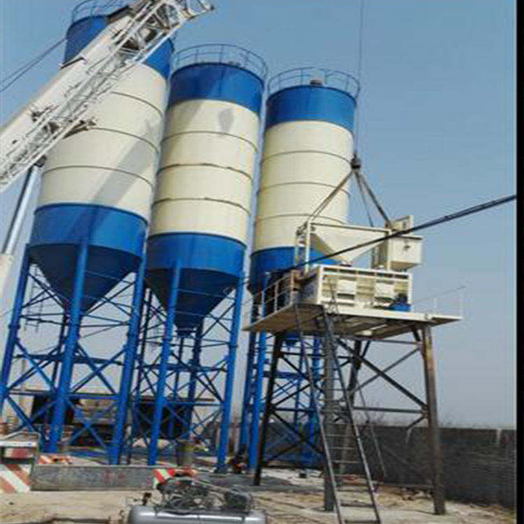 50T Cement Silo For Concrete Batch Plant Lime Tank Cement Bunker