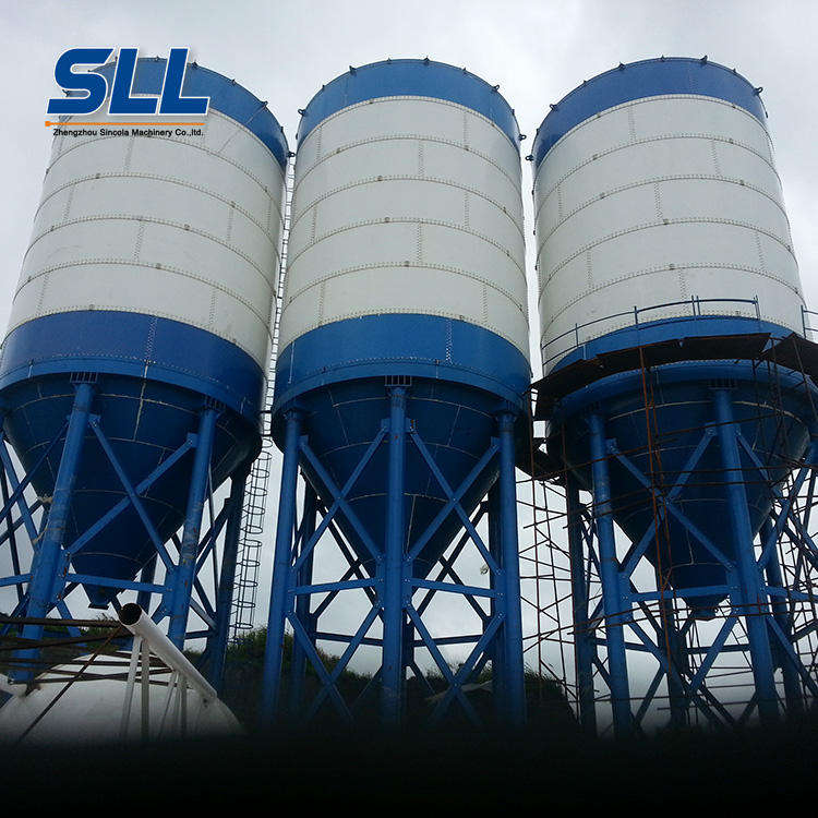 50T Cement Silo For Concrete Batch Plant Lime Tank Cement Bunker