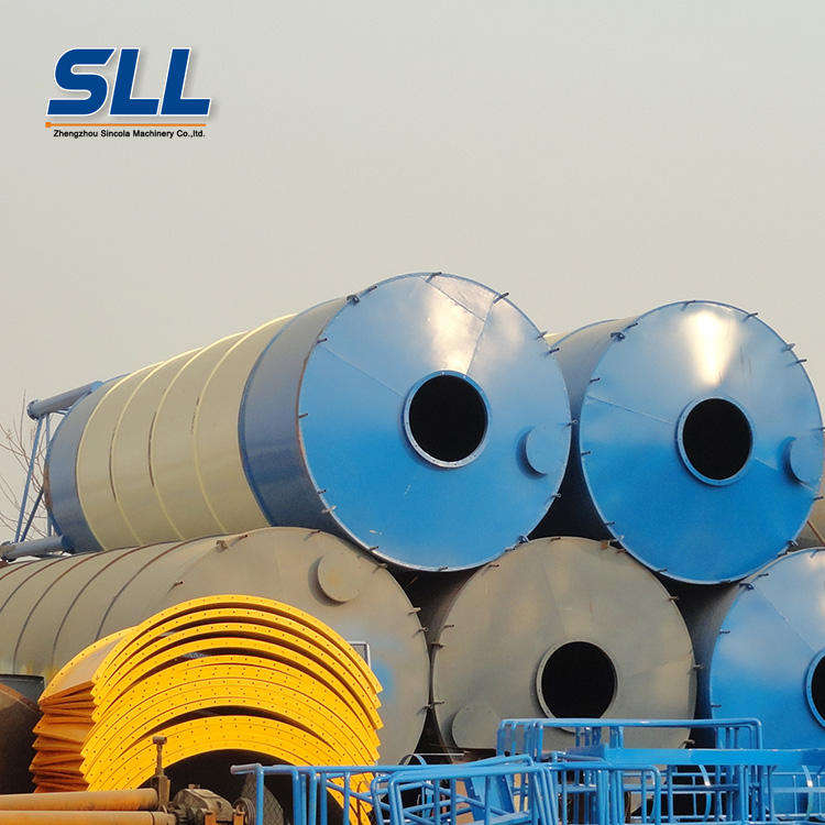 50T Cement Silo For Concrete Batch Plant Lime Tank Cement Bunker