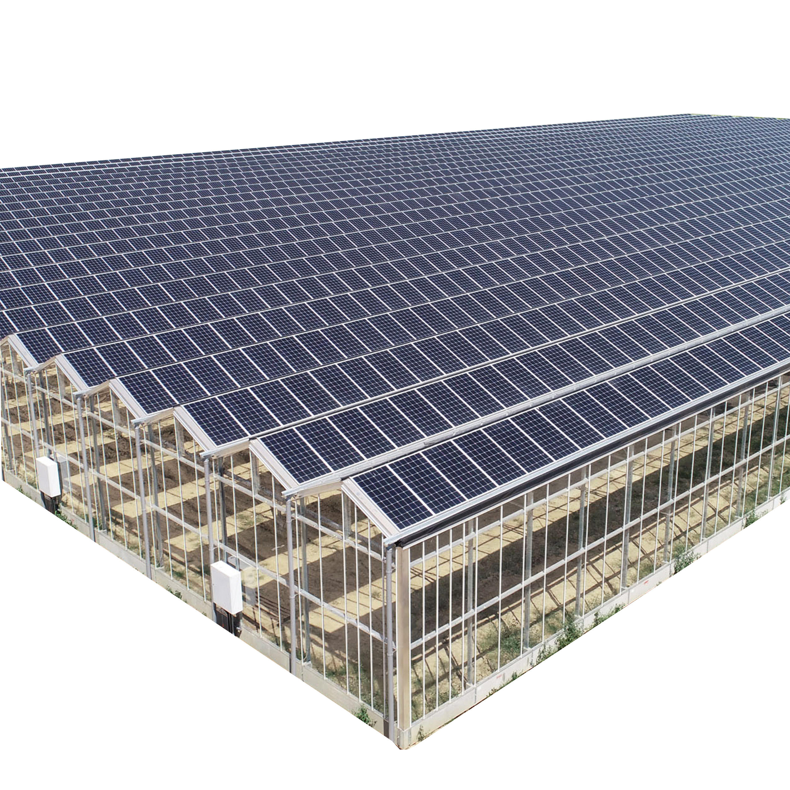 Intelligent Multi-span Solar Panel Photovoltaic Panel Professional Glass Greenhouse