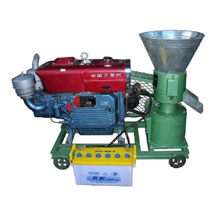 Mobile Wood Pelleting Machine Pelletizer Small Pellet Mill Diesel Engine Also For Feed Pellet