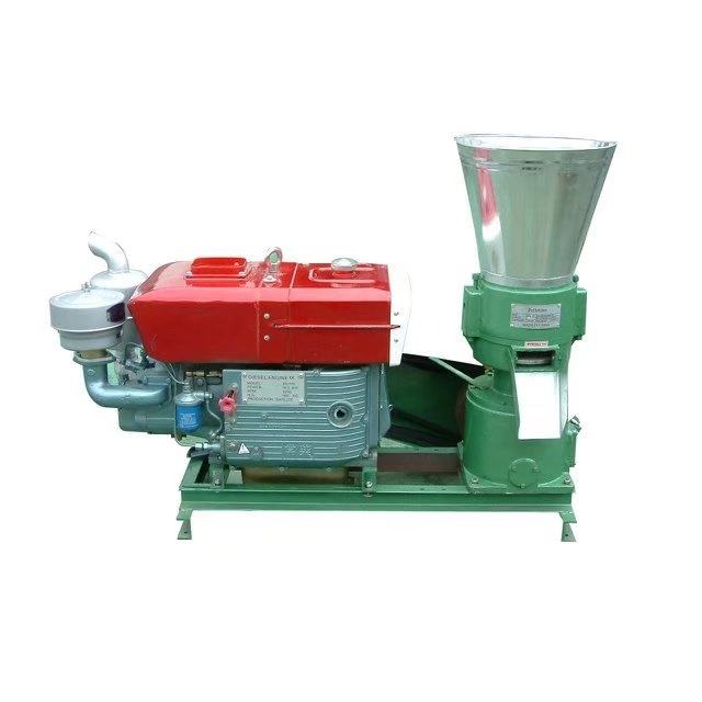 Mobile Wood Pelleting Machine Pelletizer Small Pellet Mill Diesel Engine Also For Feed Pellet