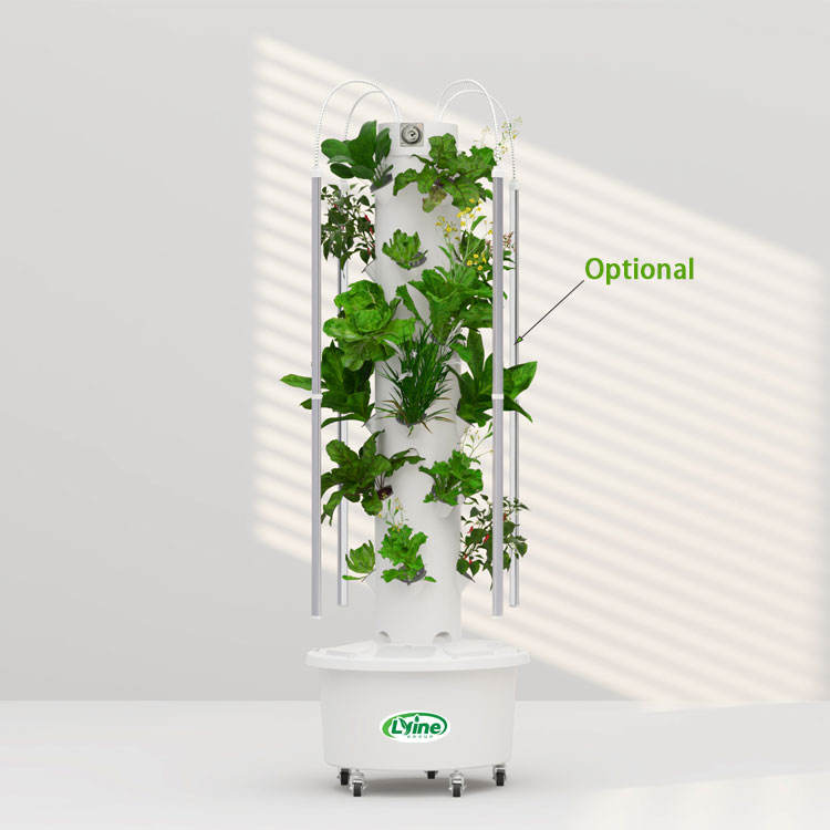 Vertical Hydroponic Garden Tower Farming Family Use Mini Indoor Hydroponic Aeroponic Growing Tower System