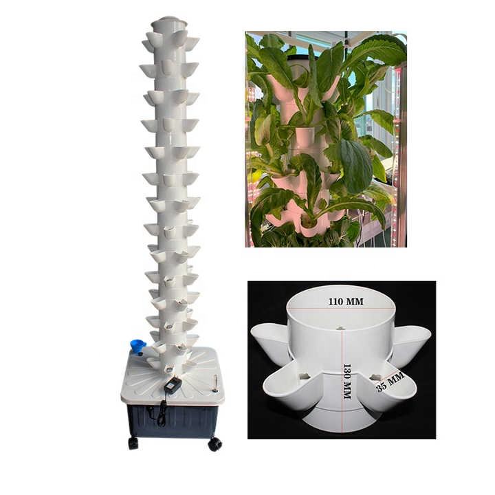 Lyine 5P14 Hydroponic Vertical Tower Garden System for Home