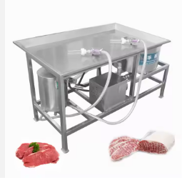 Commercial manual meat marinade inject table salt brine injector manual saline injecting machine