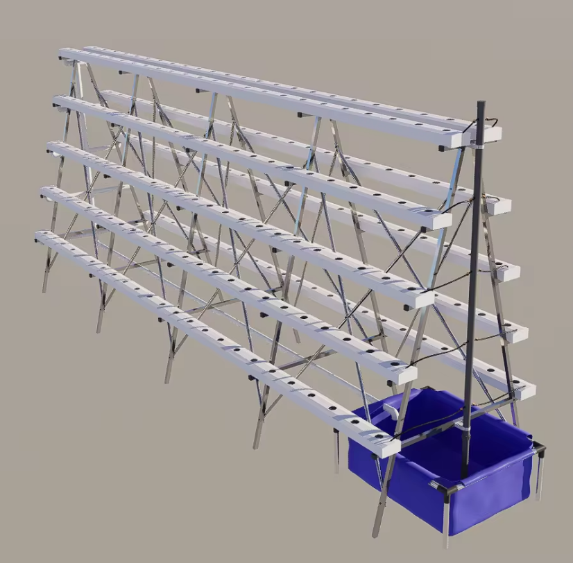 NFT PVC Tube Agricultural Greenhouse Hydroponics Shelves System