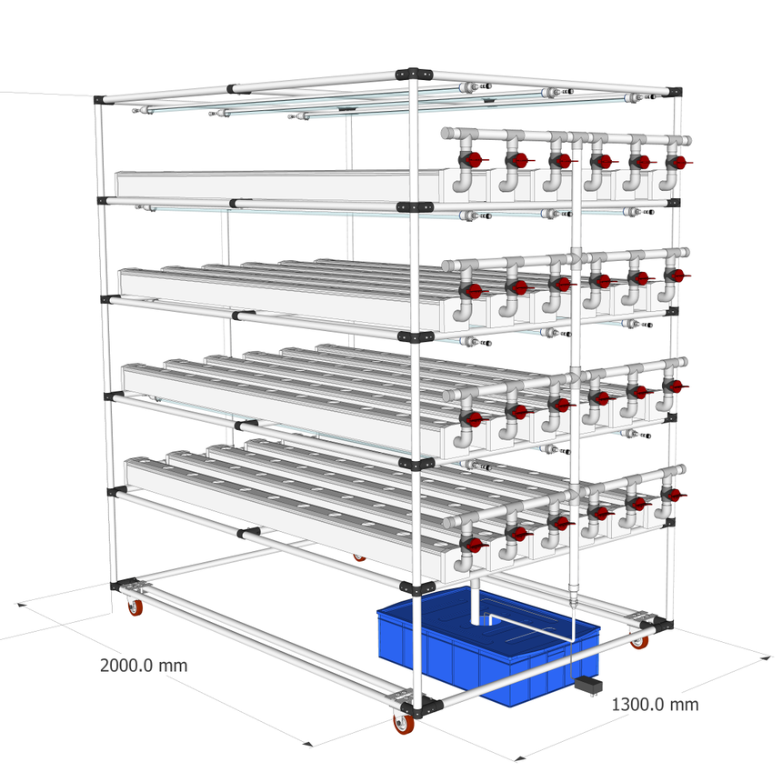 Lyine Hydroponics NFT System Hydroponic Channel Vertical Hydroponic Growing Systems PVC Tube Plant Vegetable