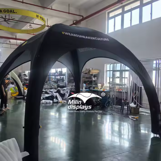 Custom Outdoor Promotional Inflatable Gazebo Canopy Portable Advertise X Inflatable Dome Booth Tent for 360 Overhead Spinner