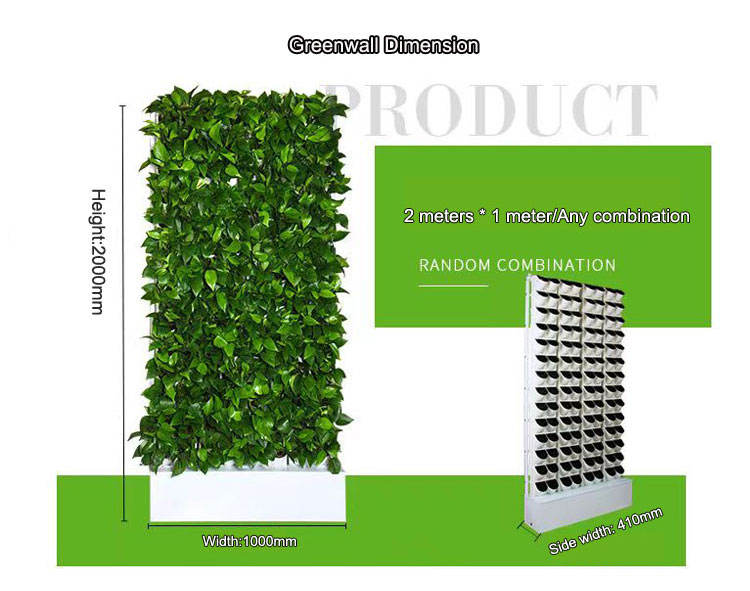 Multifunctional Combination Flower Greenwall Hydroponics System for Garden Office