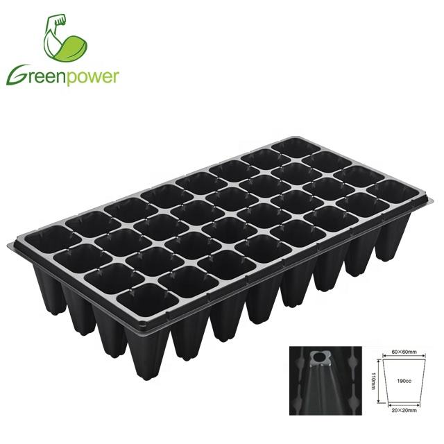 32cell PS Material Black Plastic Nursery Flat Tray