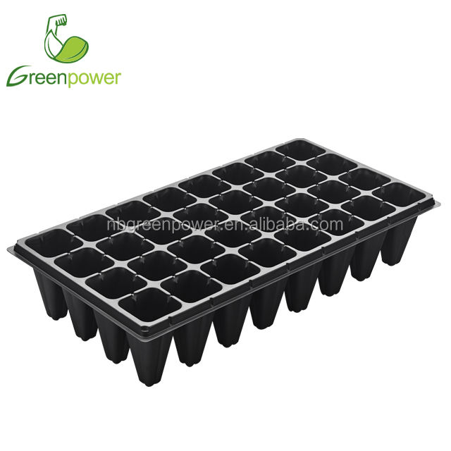 32cell PS Material Black Plastic Nursery Flat Tray