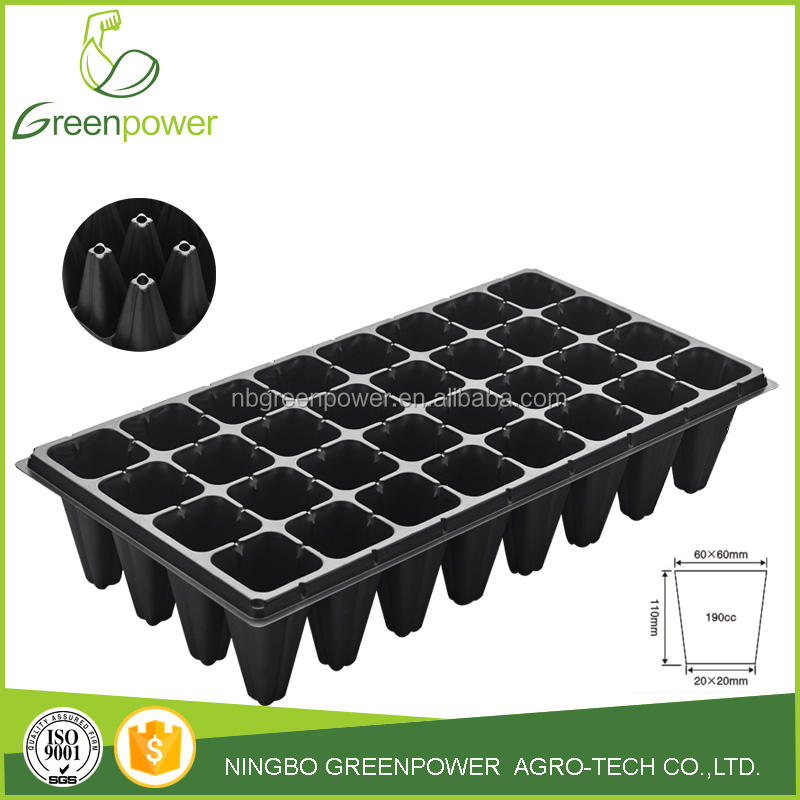 32cell PS Material Black Plastic Nursery Flat Tray