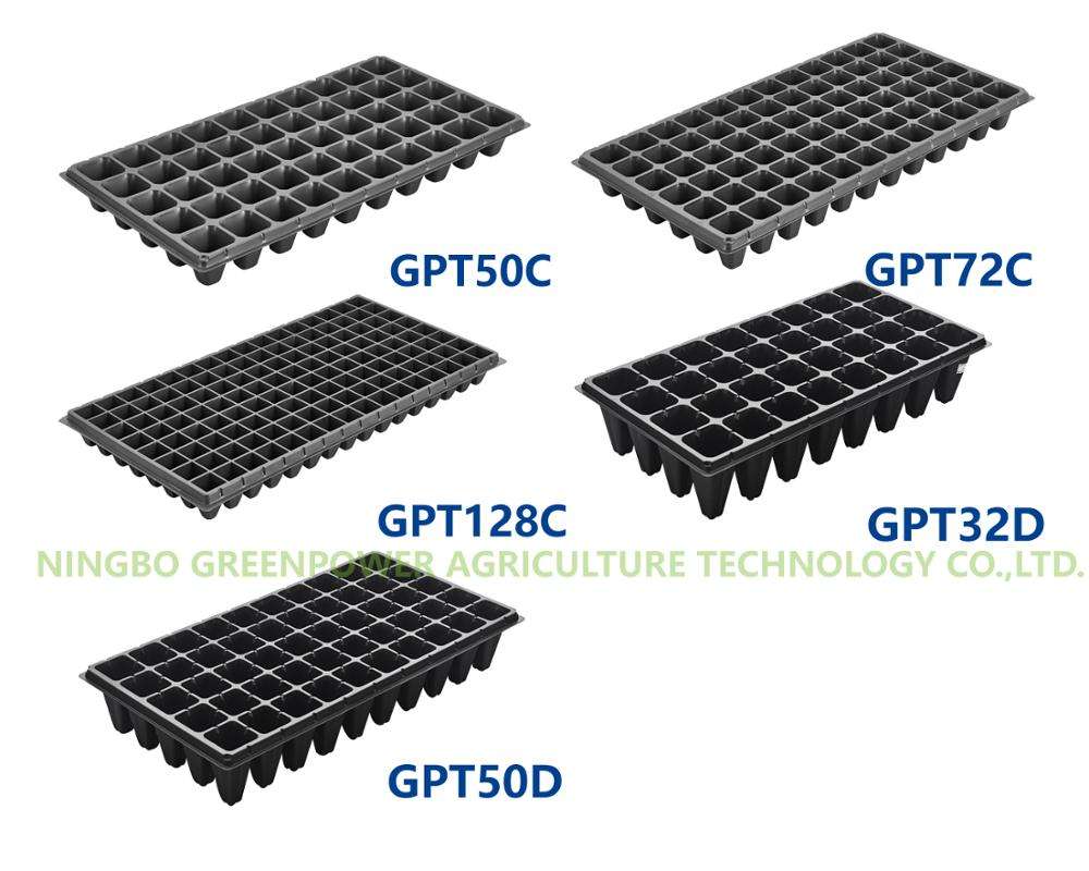 50 Cells Recycled PS Plastic Seed Starting Plant Growing Tray Nursery Trays