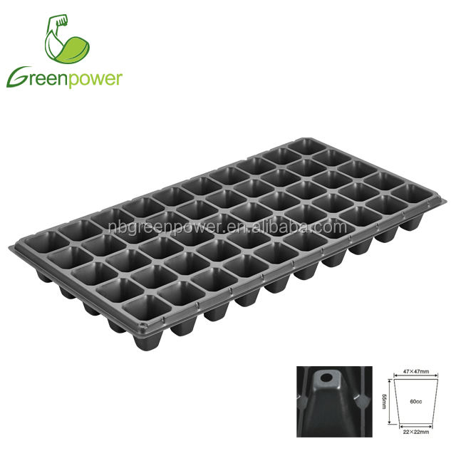 50 Cells Recycled PS Plastic Seed Starting Plant Growing Tray Nursery Trays