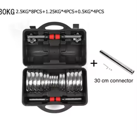 Adjustable Dumbbell Set, Dumbbell Barbell 3 in 1, 30 KG, 50 KG