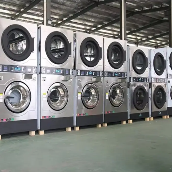 ALANNA 15KG Coin Operated Or Card Swiping Top Drying And Bottom Washing Industrial Washing Machine