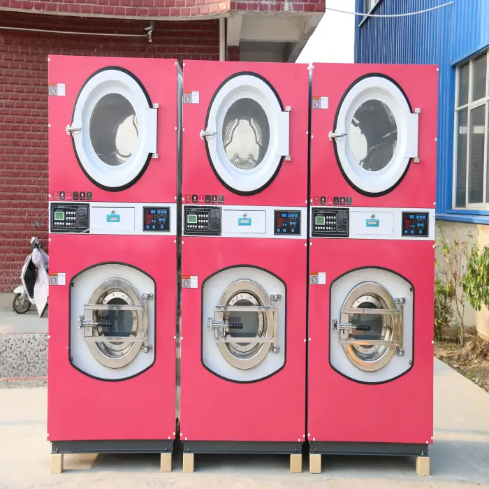 ALANNA 15KG Coin Operated Or Card Swiping Top Drying And Bottom Washing Industrial Washing Machine